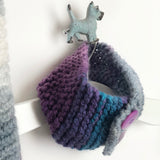Cosy Handknit Dog Scarf - Mountain View