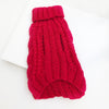 Handknit Cable Dog Jumper - Red