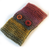 Cosy Handknit Dog Scarf - Autumn Leaves